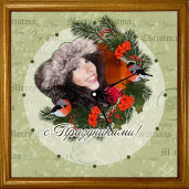 Часы квадратные 20х20 см цветные